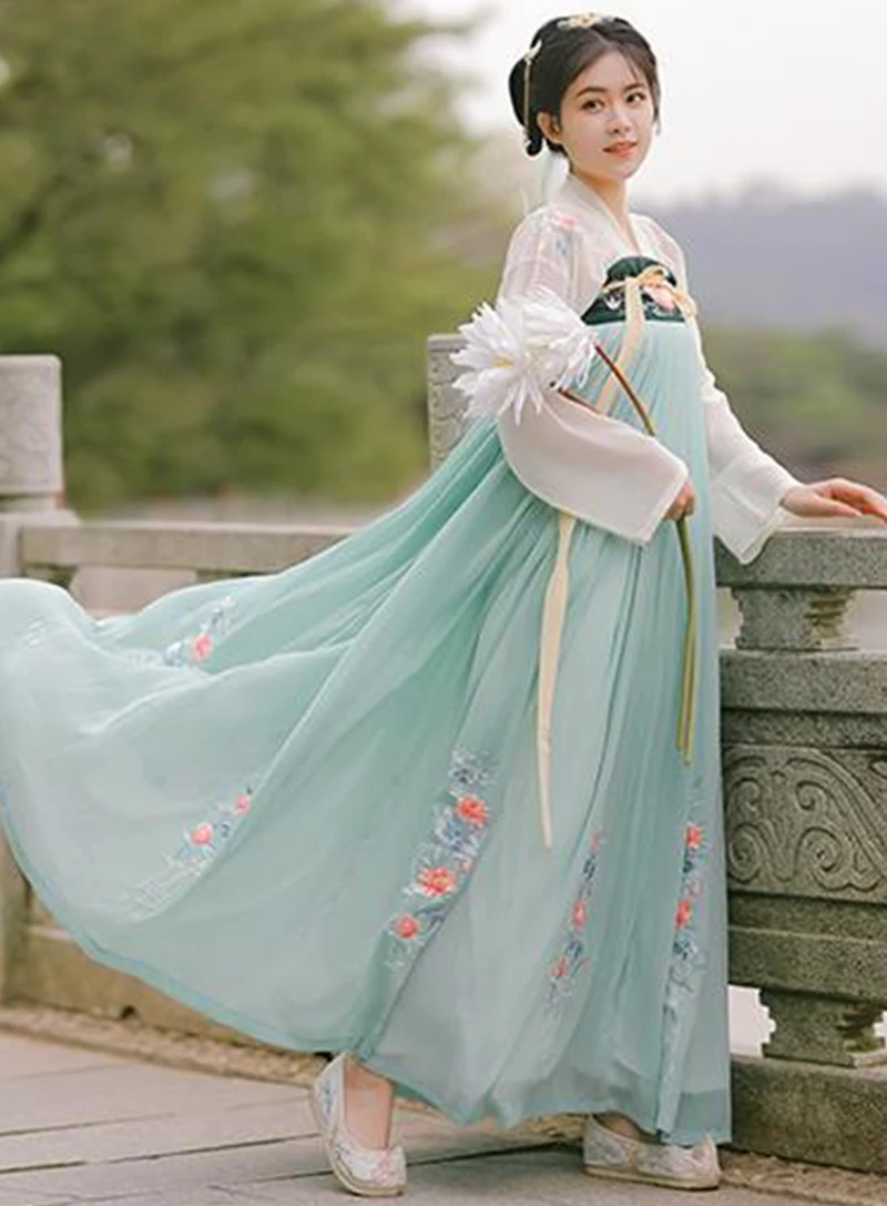 Liunian Hanfu Chinese Traditionele Vrouwen Hanfudress Fee Prinses Jurken Hanfu Folk Dance Kleding Tang-dynastie Oude Kostuum