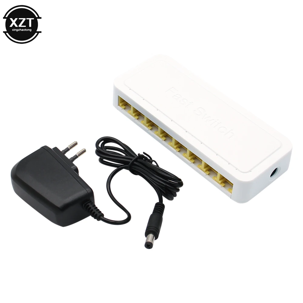 

AT 1PCS 100Mbps 8 Ports Mini Fast Ethernet LAN RJ45 Network Switch Switcher Hub VLAN Support HOT SALE