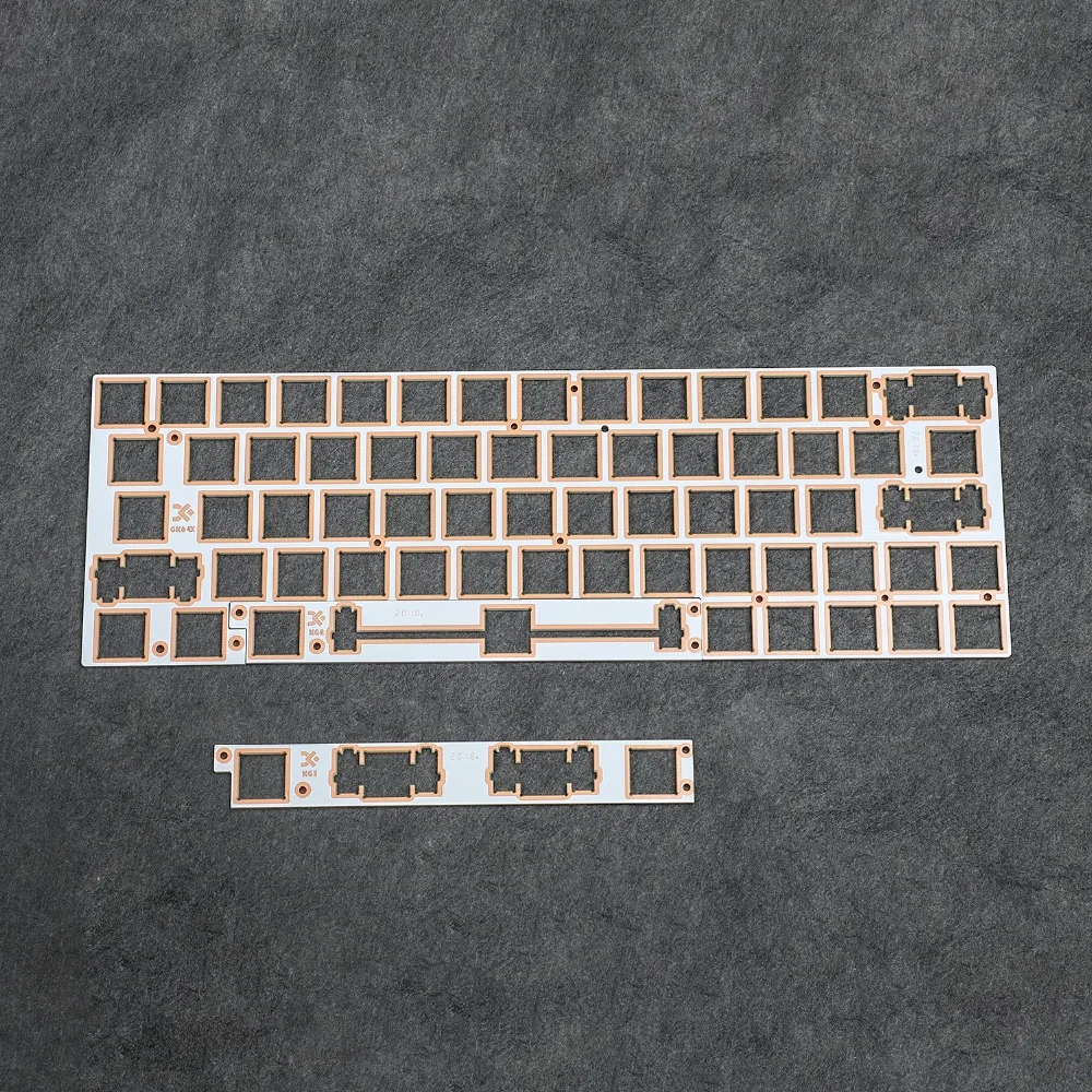 60% 61 64 GK61 GK64 Split Plate Replaceable Removable Space Module Steel Fiber Plate GK61X GK61XS Mechanical Keyboard 