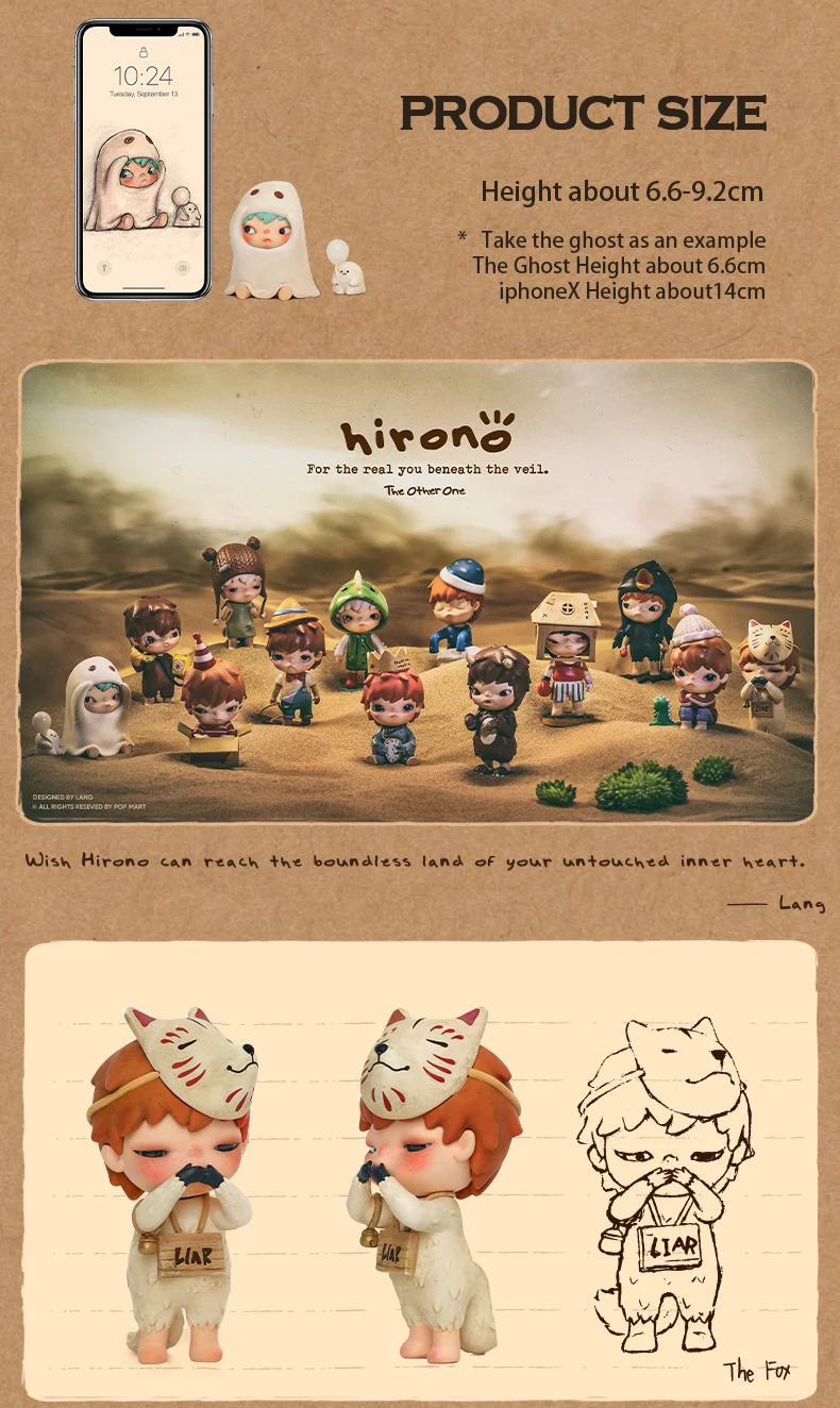 Pop Mart Hirono die andere Serie Mystery Box 1pc/12pc niedlichen Geschenk Kind Spielzeug Action figuren – Detail 6