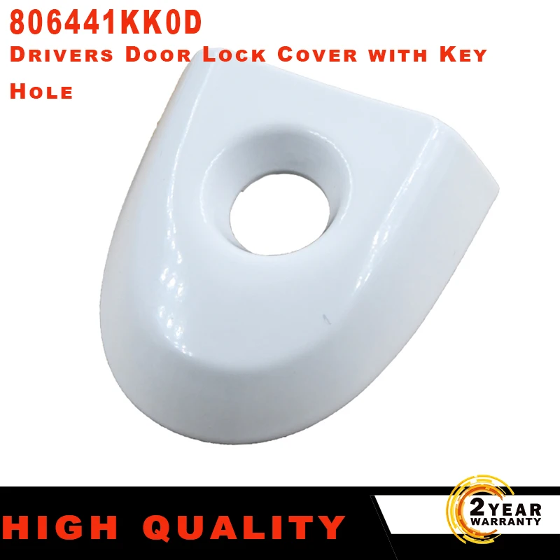 For Nissan Juke Micra Drivers Door Lock Cover with Key Hole 806441KK0D White