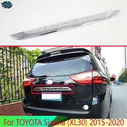 For TOYOTA Sienna (XL30) 2015-2020 Car Accessories ABS Chrome Rear Boot Door Trunk Lid Cover Trim Tailgate Garnish