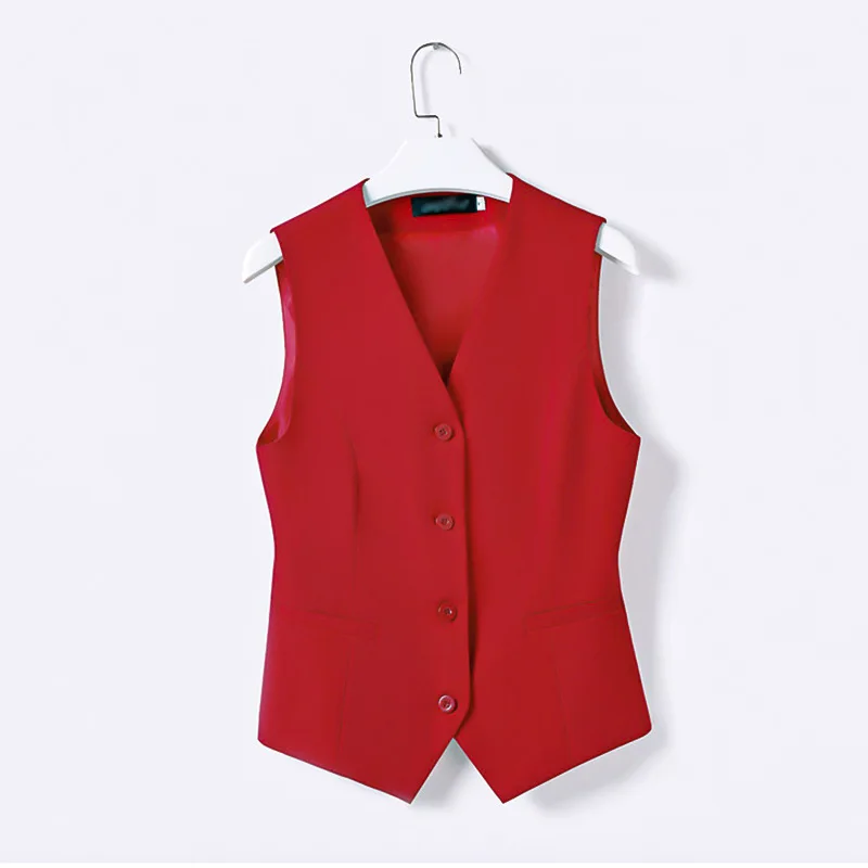 

S-6XL Spring and summer Vest Korean Business Slim Fit Women Vest V Neck Formal Office Ladies Vest Coat Work Wear Uniforms top