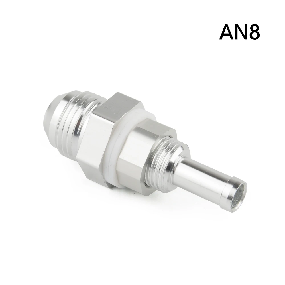 An6-5/16 or AN8-3/8 Aluminum Hose Barb Fuel Tank Fitting Silver Replacement Fittings Connector