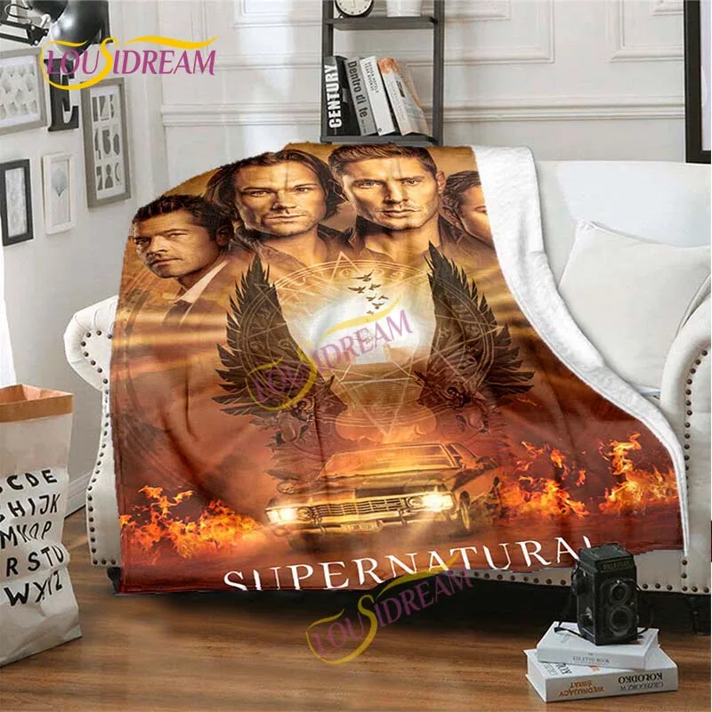 Supernatural character Sam and Dean flannel blanket Four season blanket bed blanket soft and comfortable home picnic blanket