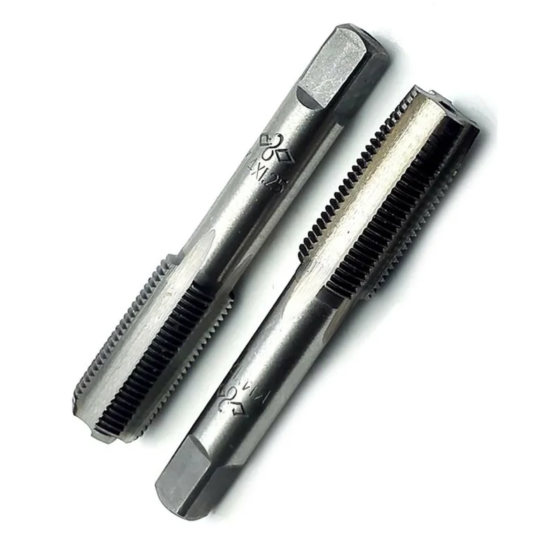 2 pz HSS 14mm X 1.25 conico metrico e spina rubinetto filettatura mano destra X 1.25mm passo filettature in acciaio ad alta velocità 80mm rubinetti