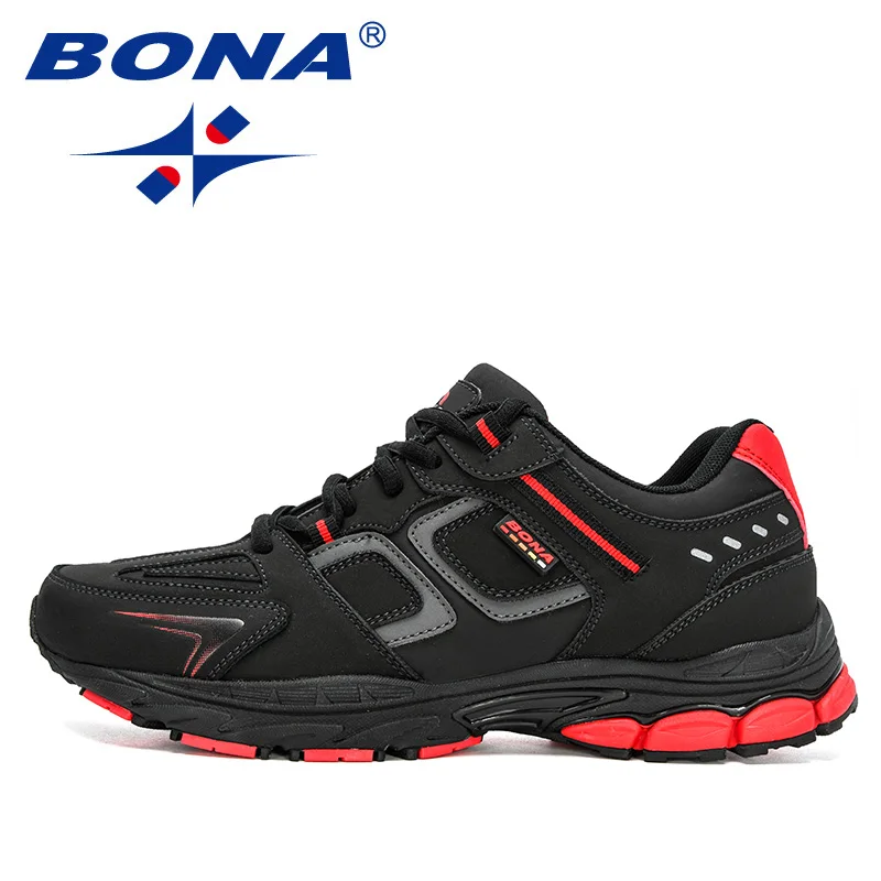 BONA New Desigers Action Leather Athletic Sport Shoes Men High Quality Running Shoes Man Jogging Trendy Sneakers Zapatillas