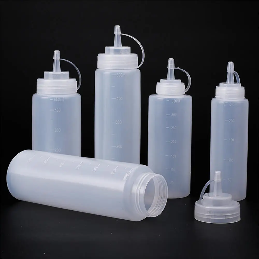 Plastic Clear Tip Applicator Bottle Plastic Squeeze Bottle With Tip Cap For Multi Purpose Refillable Empty 240/360/450/500 / 680