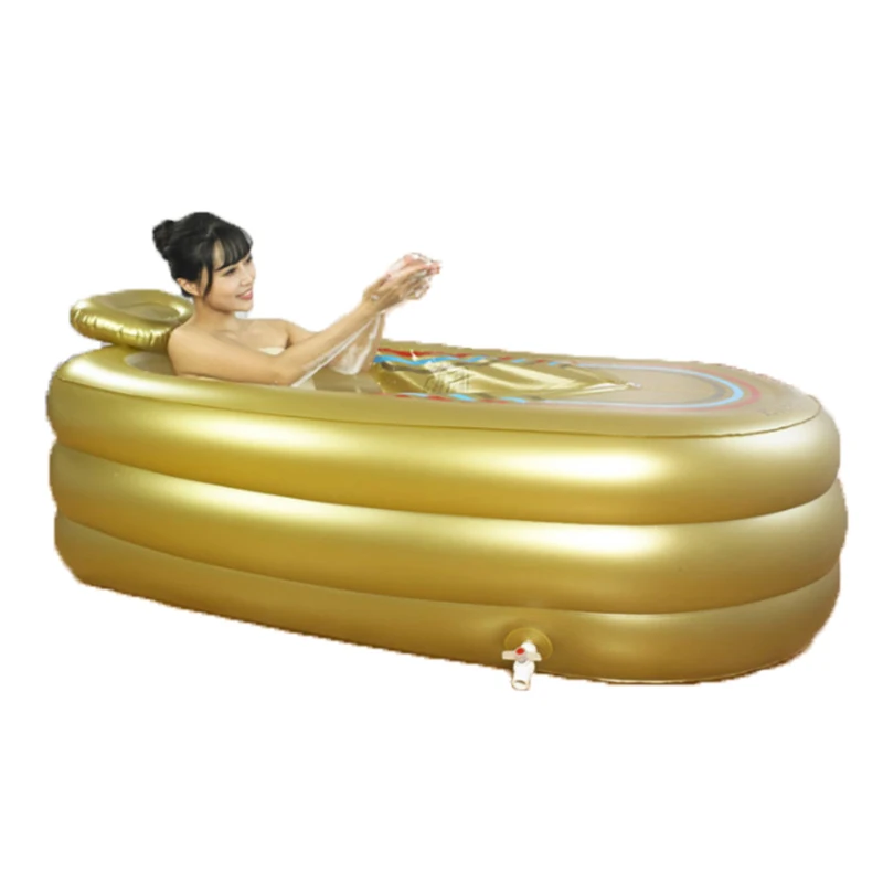 Foldable and Portable PVC Inflatable Sauna Steam Pool Bathtub, Durable, Fit for City Family