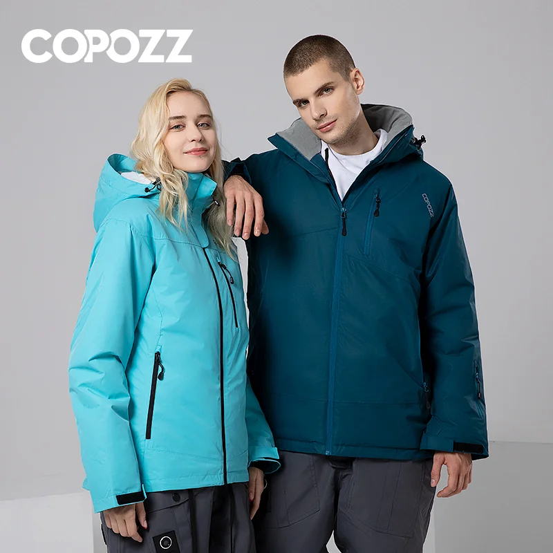 COPOZZ Ski Suit Mountain Waterproof Snowboard Warm Ski Jacket and Pants Ski Set Men Women Winter Outdoor Female Male Snow Suits