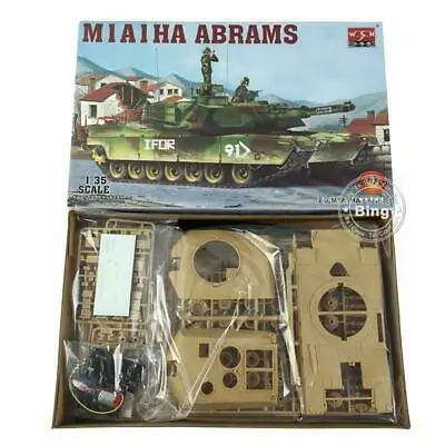 

WSN 00334 1/35 U.S.M1A1HA ABRAMS Tank Electric Armored Model Car Kit Motor DIY TH07773-SMT6