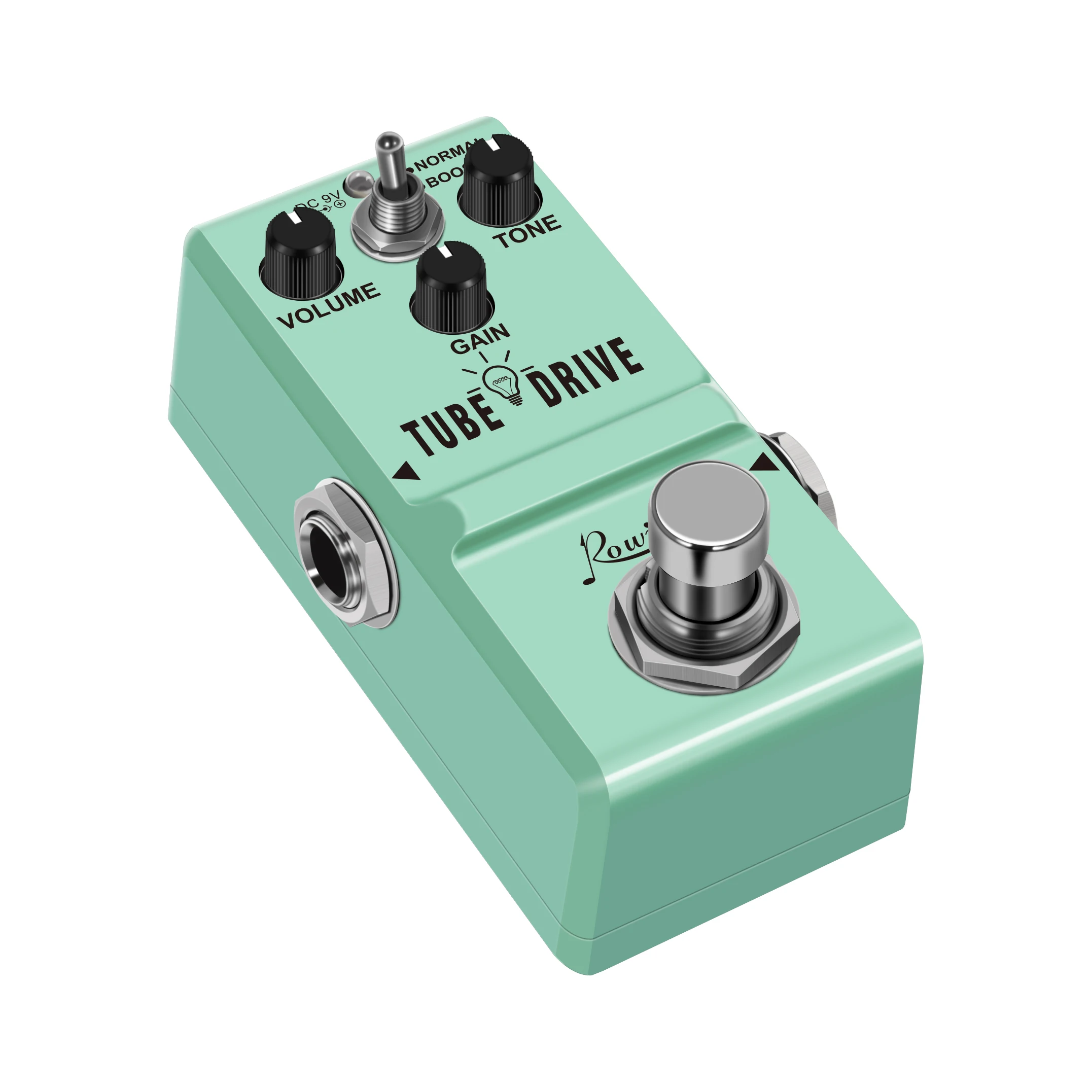 Rowin Tube Drive Guitar Analog Overdrive Pedal Tiny NANO Classic Blues Drive Pedals Green-Overdrive Box Normal & Boost Modes