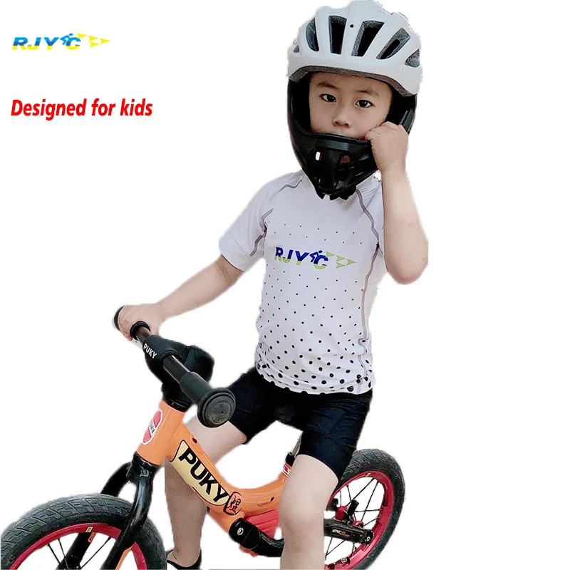 

2021 Summer Short Sleeve Cycling Jersey For Boy Breathable Child Bicycle Clothing Quick-drying Children's Bike Sports Suit