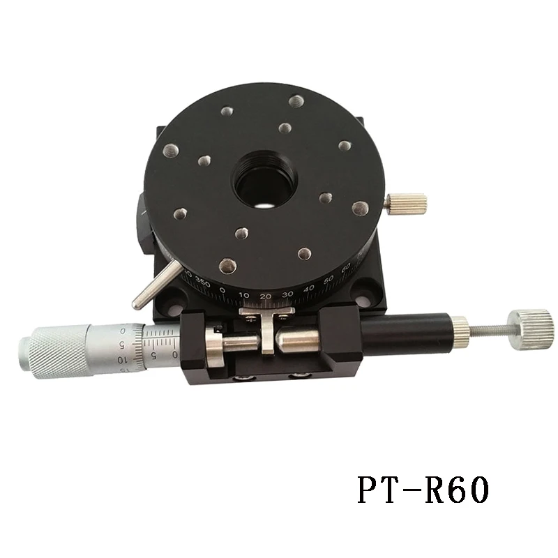 PT-R38 /R60/R80/R100/R125 Manual Rotary Table Precision Fine Adjustment Slide Manual Displacement