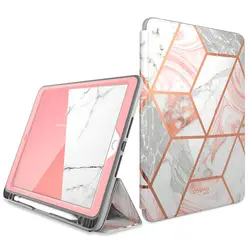 For iPad 10.2 Case (2021/2020/2019) i-Blason Cosmo Full-Body Trifold Stand Case with Pencil Holder Built-in Screen Protector