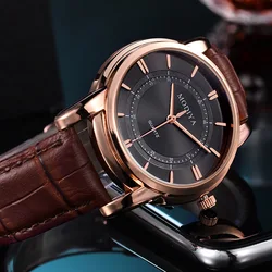 남성용 비즈니스 시계, 남성용 가죽 스트랩 쿼츠 손목시계, 2020 Montre Luxe Homme Grande Marque 럭셔리 시계