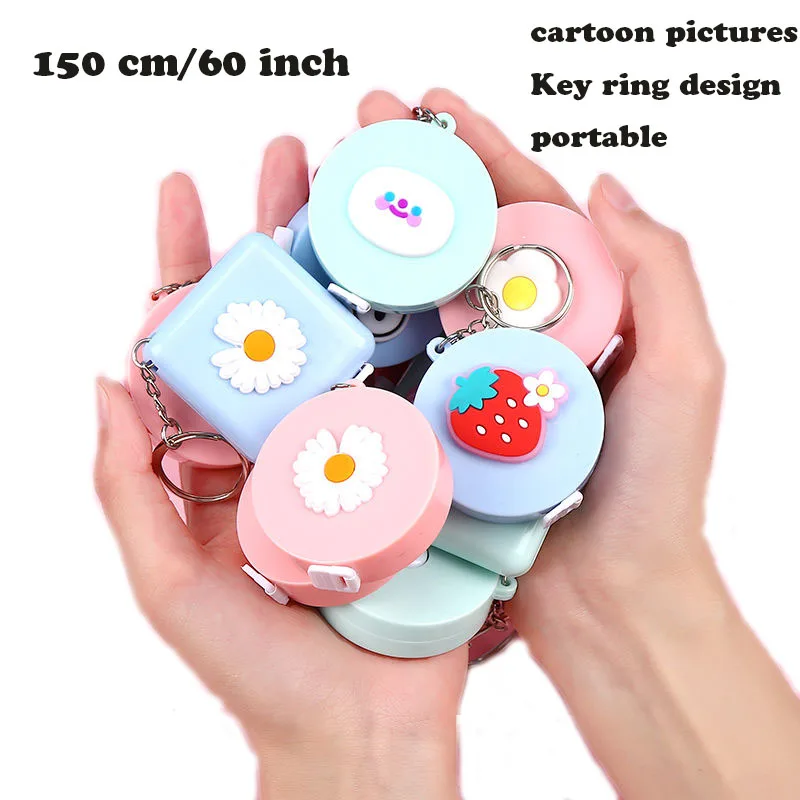 

1.5M/60'' Cartoon Mini Tape Measure Cartoon Measuring Waist Bust Leather Tape Measure Clothes Measuring Tape Telescopic Ruler