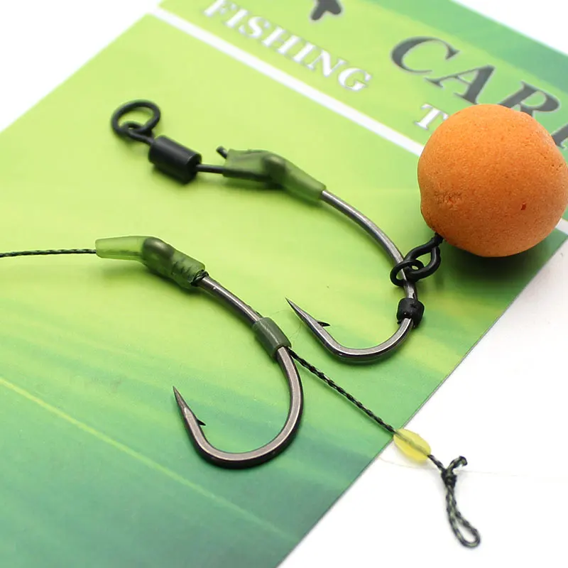 30 sztuk Carp Fishing Hook Kickers D Rig Kicker Aligners haki rękawy Rigs akcesoria zacisk Tackle