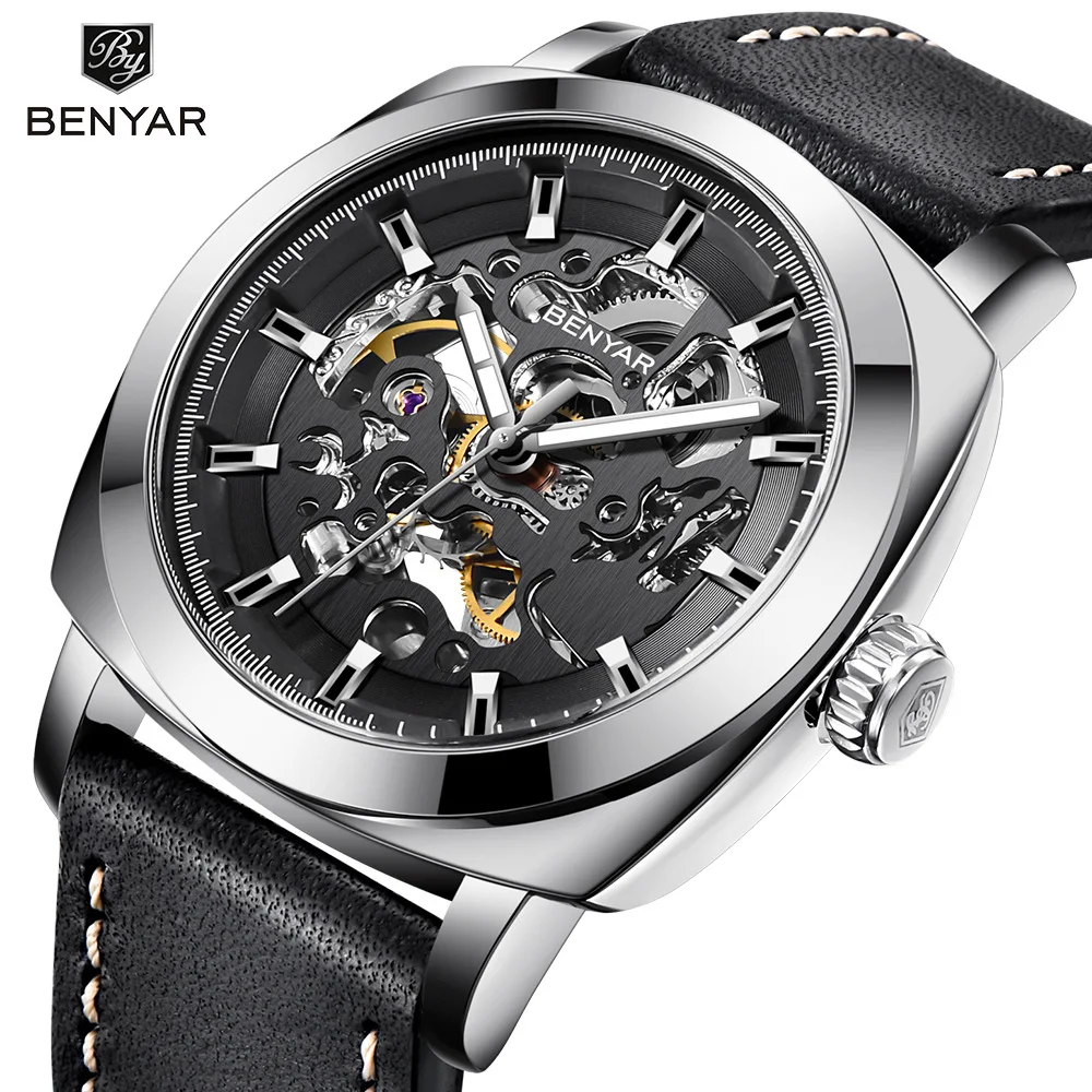 Relogio Masculino BENYAR Mens Watches Top Brand Luxury Automatic Mechanical Men Business Waterproof Sport Watch Reloj Hombre