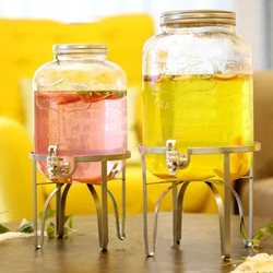 Metal Iron Drinks Dispenser Metal Stand Basket Party Juice Tea Bucket Holder Kitchen Tools For Party Bar Pub Celebration