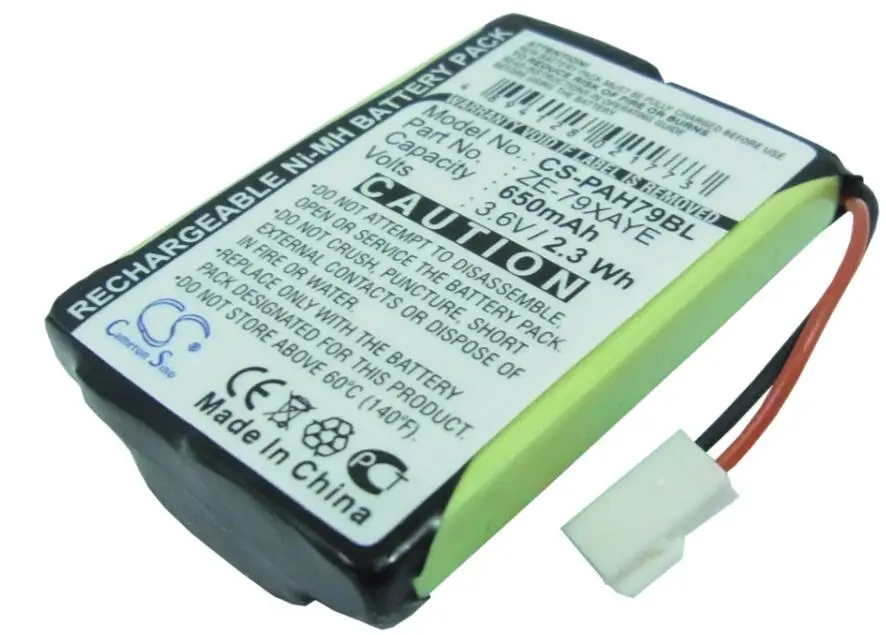 cameron sino 650mah battery for PANASONIC Handheld ZE-79 ZE-79UNCY ZE-79XAYE 	BarCode, Scanner Battery