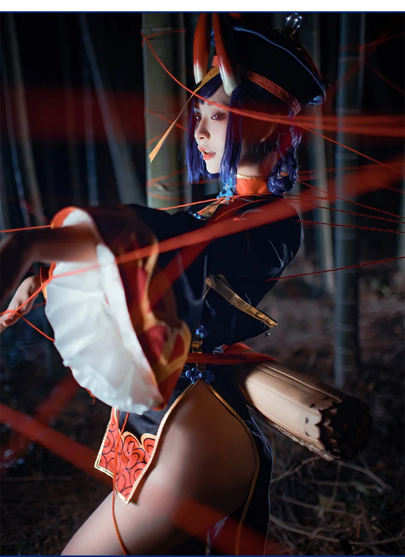 Game Fate Cosplay Shuten Douji Chinese Zombie Costume Fate/Grand Order Cosplay Costume Halloween Full set wigs and shoes props