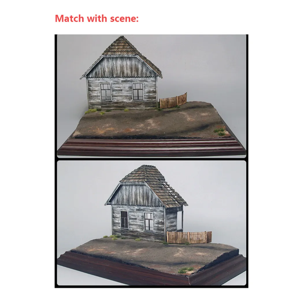 1:35 خشبيّ أوروبيّ منزل عدة No.2 ساحة المعركة عسكريّ مشهد نموذج ثلاثية الأبعاد لغز دهان داي لعبة تعليميّة هدية للأطفال