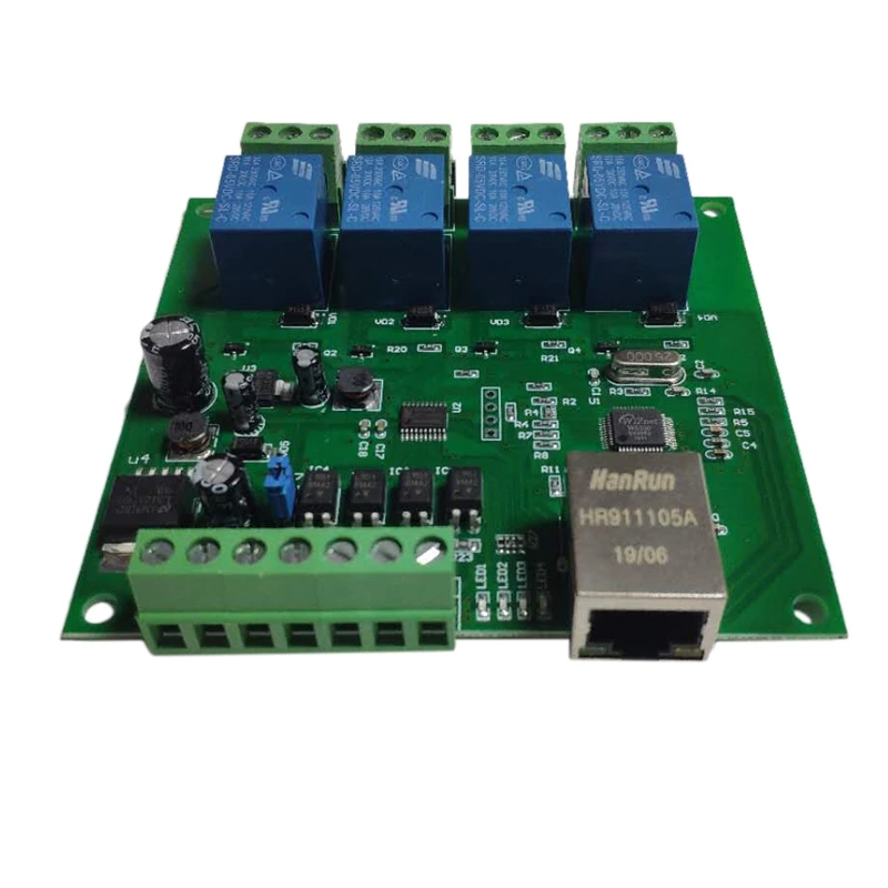 LAN Ethernet RJ45 TCP/IP WEB Remote Control Board with 4 Channels Relay UDP W5500 Networking Controller