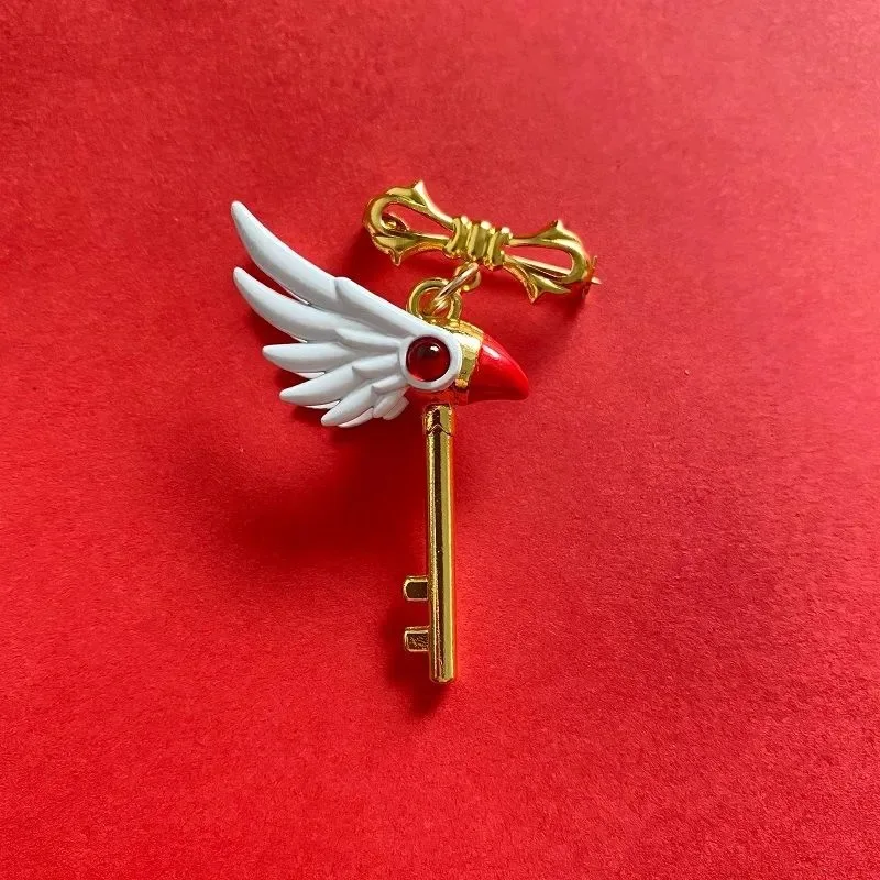 Veranderende Meisje Sakura Card Captor Cosplay 3D Animatie Omliggende Broche Sakura Toverstaf Pin Accessoires