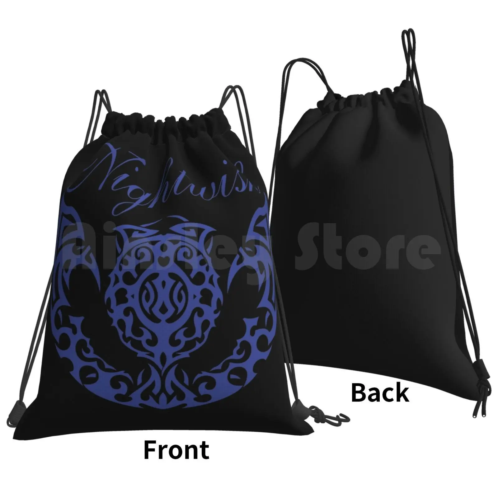 Mochila impermeável Drawstring para Nightwish Band, Capa Grupo Musical, Gym Bag