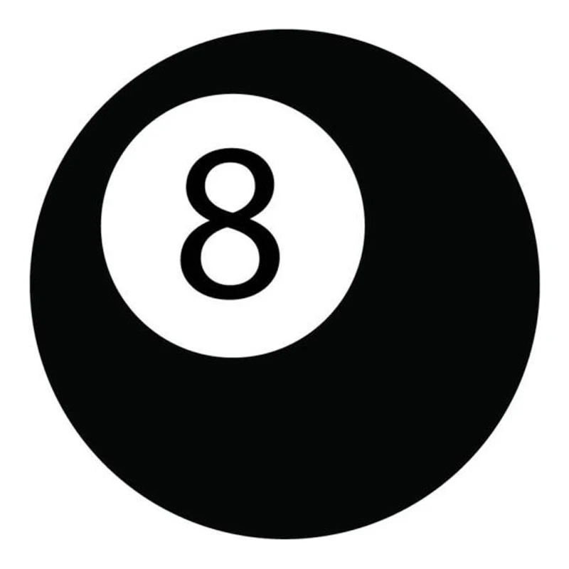 8 Ball One Color Decal Vinyl Decal Sticker  Pool Window Bumper Sticker Car Laptop Decor Choose Size Color