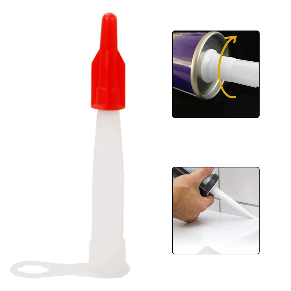 

8pcs Per Set Caulking Nozzle Pack Silicone Tube Nozzle Caps - Re-Sealable Mastic Cartridge Spare Nozzles Screw Covers