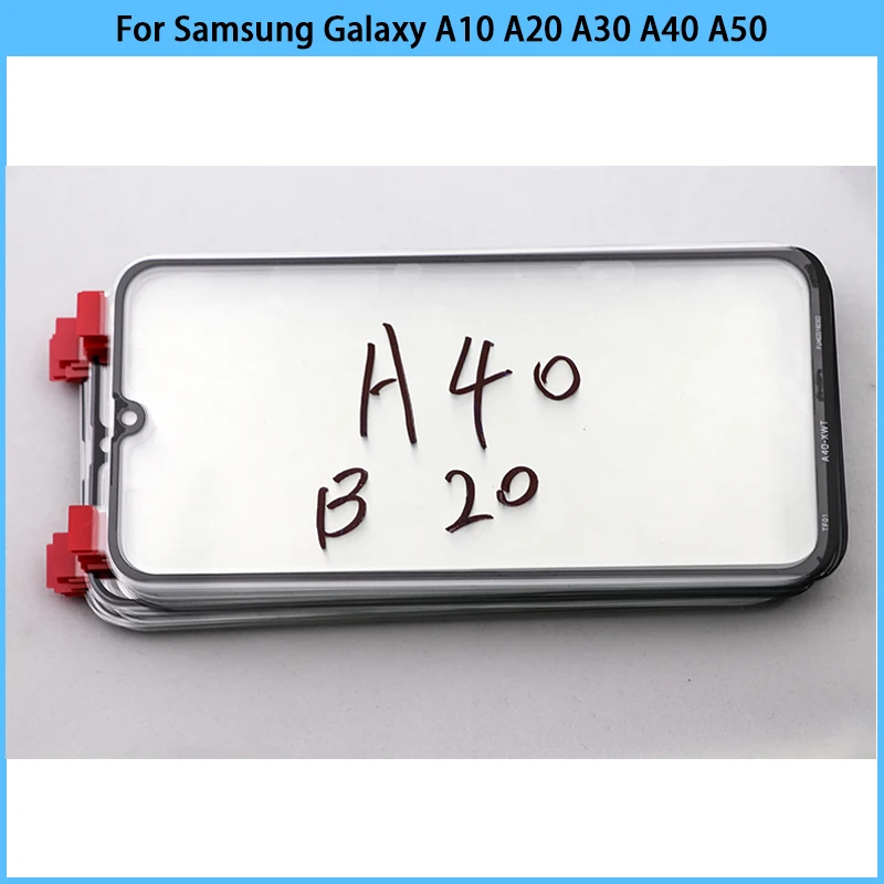 Glass with OCA For Samsung Galaxy A10 A20 A30 A40 A50 Touch Screen LCD Front Outer Glass Panel Lens TouchScreen Glass Cover