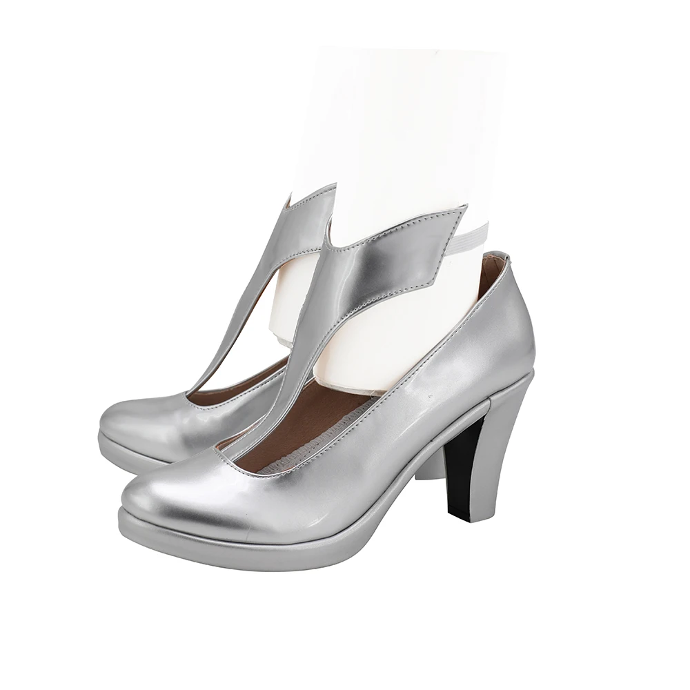 Fate Grand Order FGO Artoria Pendragon Saber Cosplay Shoes Silver Boots for Unisex (4)