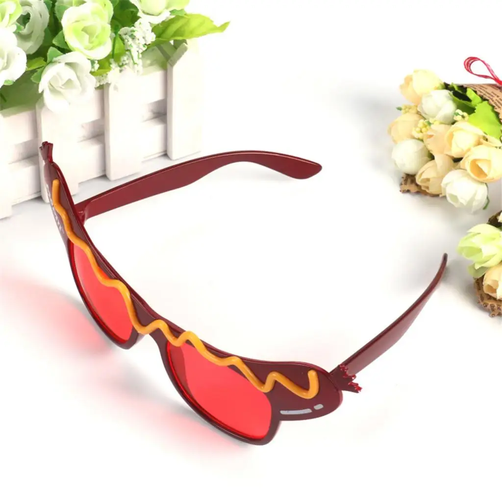 Lustige Hot Dog Form Gläser Kostüm Party Sonnenbrille Fancy Kleid Zubehör