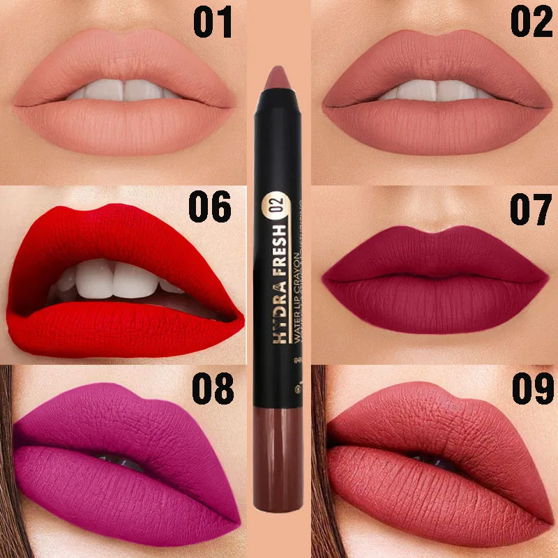 Langlebige matte Lip Liner nackte Samt Lippenstift Bleistift wasserdichte feuchtigkeit spendende Lippenstifte Schönheit sexy Lip gloss Make-up-Tools