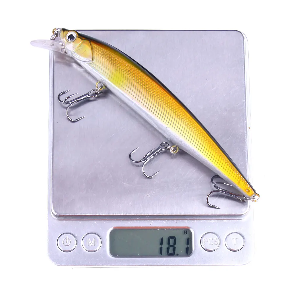 14Cm 18G Minnow Mồi Dụ Cá Nhân Tạo Mồi Bionic 3D Mắt Wobbler Crankbait Bass Cá Chép Pike Câu Cá