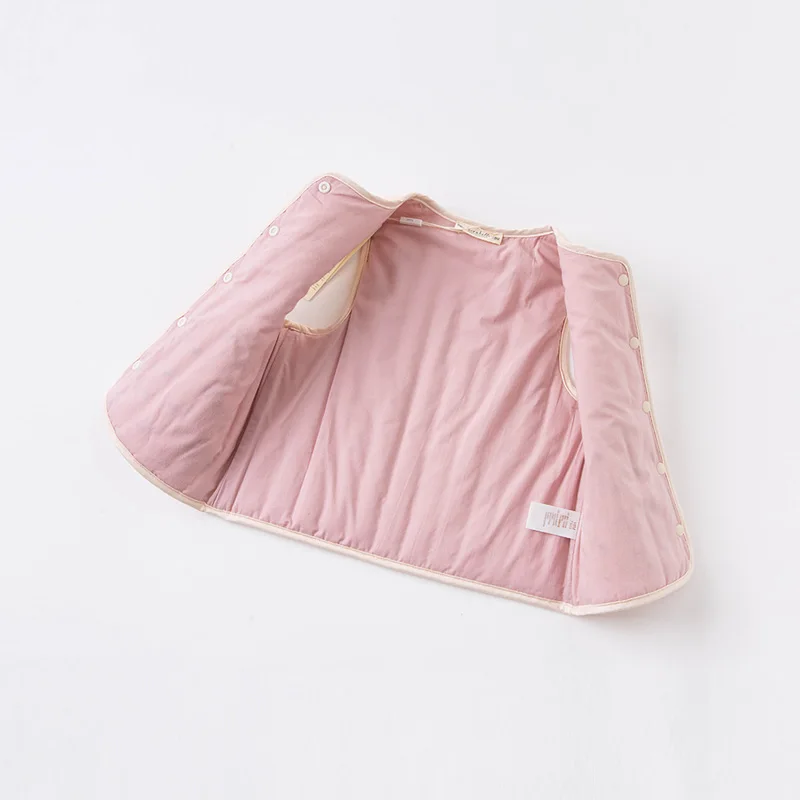 DB16375 dave bella winter kids girls cute print padded pockets button coat children fashion sleeveless vest image 3