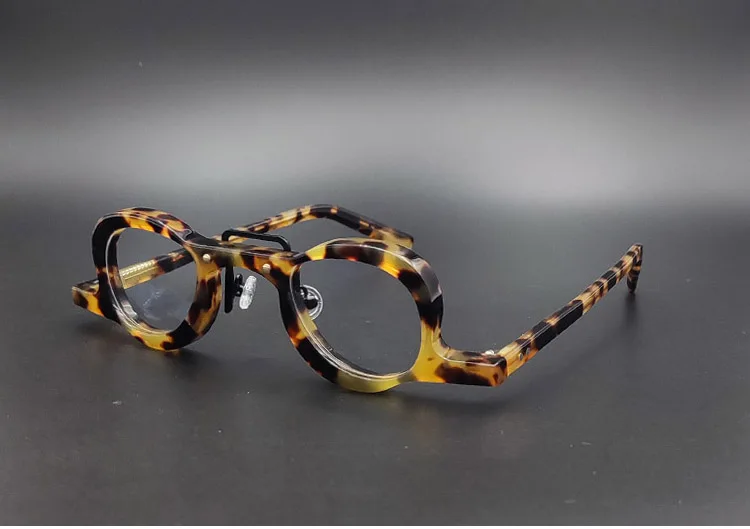 Vintage Blaulichtfilter Ovale Handgefertigte Acetat-Brille Herren Retro-Brillengestell Damen Myopie Optische Korrektur-Lesebrille – Detail 7
