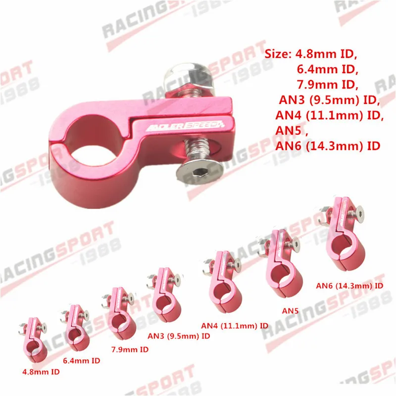 

ID 4.8mm 6.4mm 7.9mm 9.5mm 11.1mm 14.3mm Aluminum Line Clamp Hose C-lamp