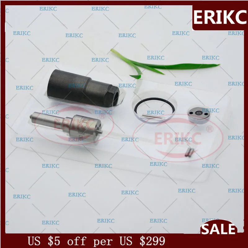 ERIKC 095000-580 #095000-5800, 5801 de DLLA153P884 placa de válvula BF23(SFP6) tuerca E1022003 kits de reparación para 1378432 6C1Q-9K546-AC