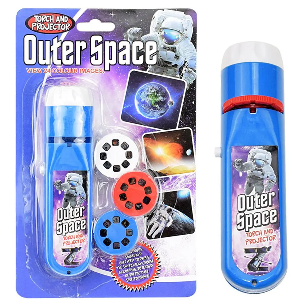 Projection Flashlight Light Outer Space Pattern Kids Projector Parent-child Interaction Puzzle Early Education Luminous Toy