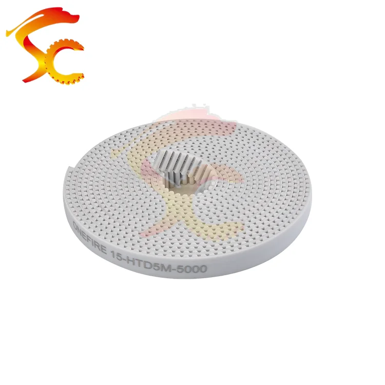 

2Meters/LOT HTD 5M 9mm timing belt Width 9mm Polyurethane with steel Wire Color White Open Belt for Laser Engraving CNC