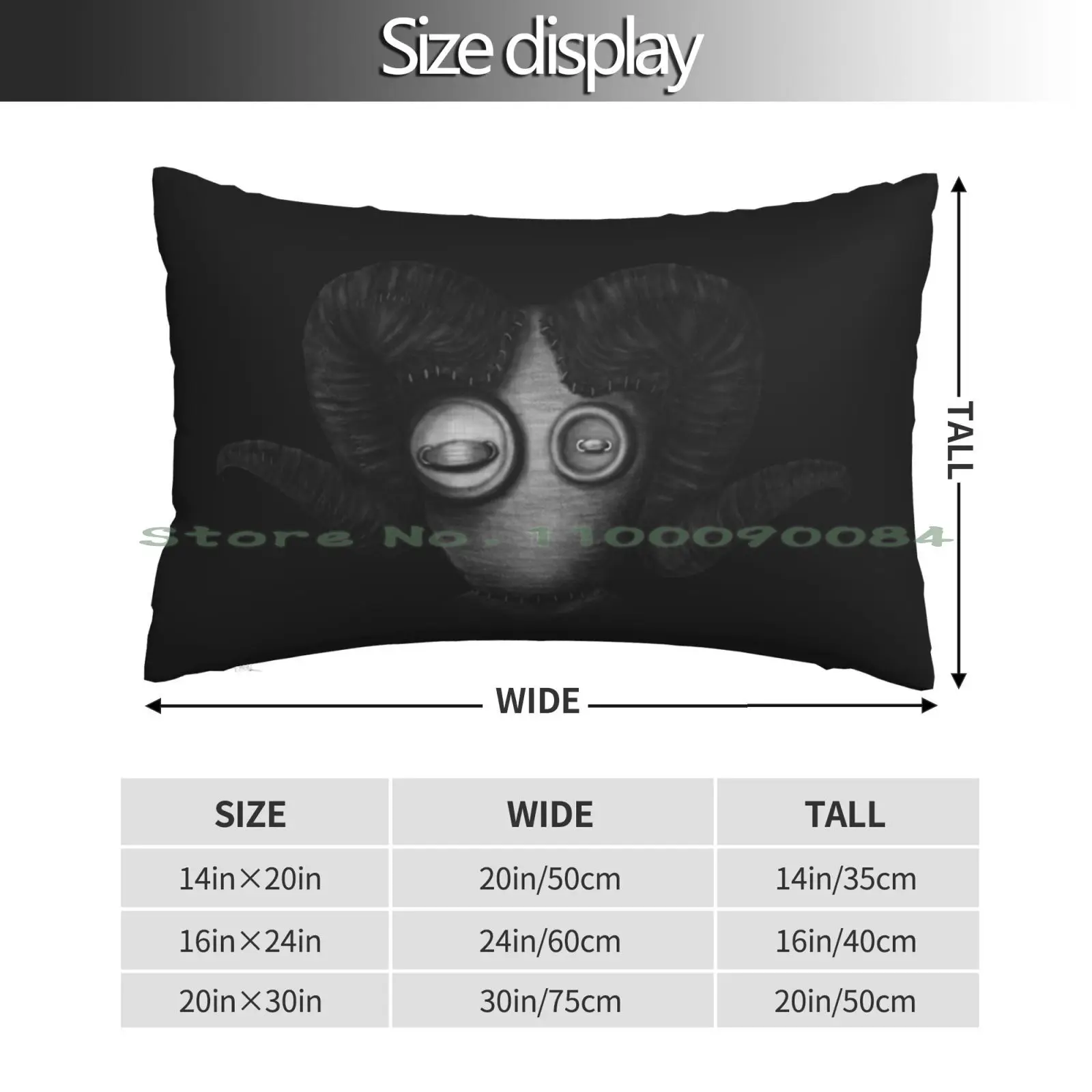 Aries Dollcreature-Surreal Gothic Dolls Pillow Case 20x30 50*75 Sofa Bedroom Aries Star Sign Dollcreature Dark Surrealism Dark