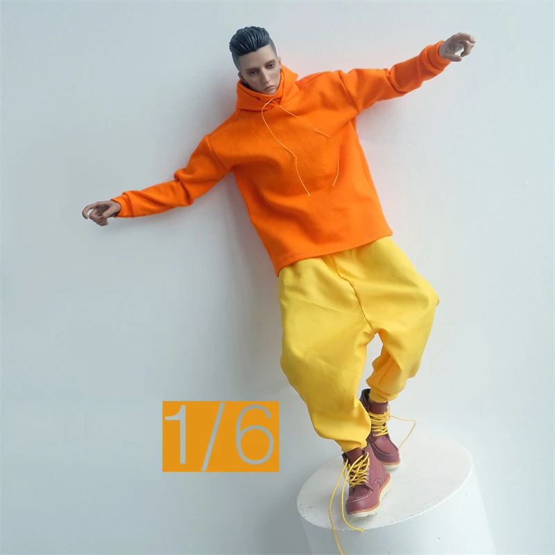 

Hot Sales Scale 1/6th Fashion Trendy For Boys Hip Hop Hoodie Tops Pants Without Body For Usual 12inch Doll Accessories