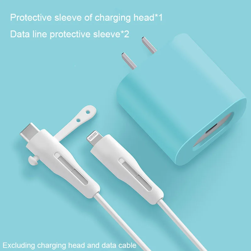 Silicone Cable Protector For iPhone 13 Fast Charging Covers 8/20W Charger Sleeve Protection for USB-C Cable Line