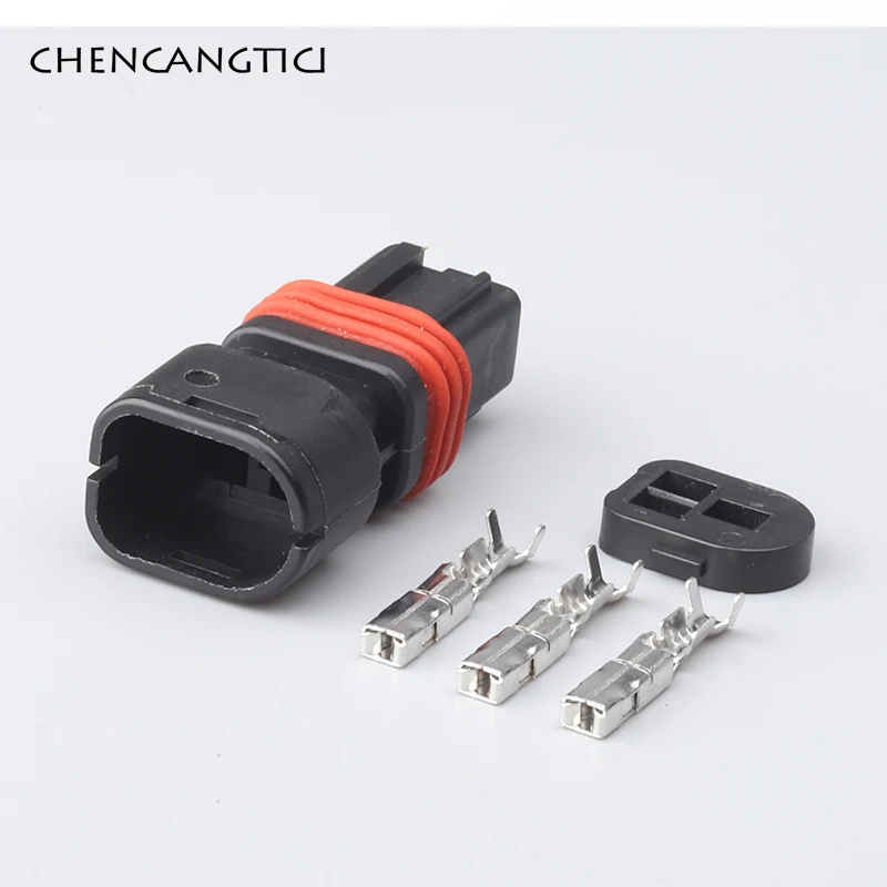 1 Set 3 Pin Automotive Waterproof Sensor Connector Female Wiring Electrical Socket Car Housing Plug DJ7037B-1.5-21