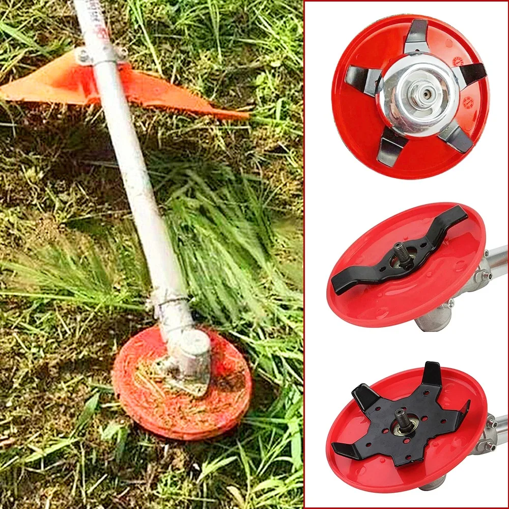 Universal Multi-functional Trimmer Head for Lawn Mower Garden Tool Parts Brush Weed Cutter Blades Steel Hedge Grass Trimmer Head