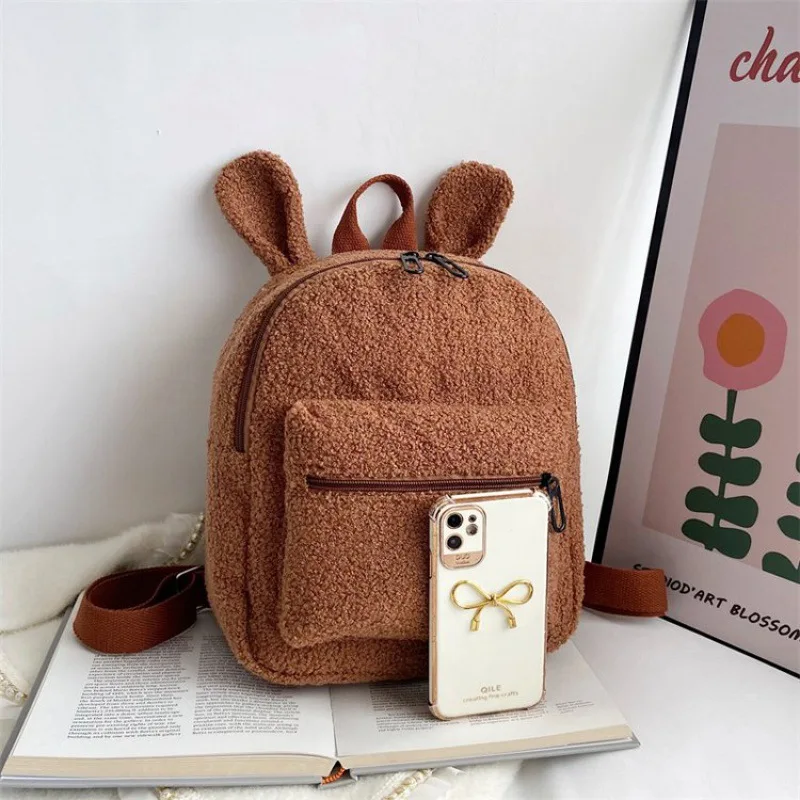 Personalised Embroidery Backpack with ANY NAME Custom Portable Mini Children Travel Shopping Rucksacks Bear Shaped Shoulder Bags