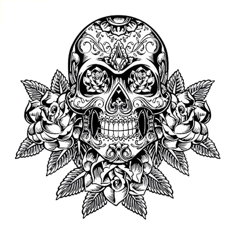

10cm*10cm Skull Car Sticker Day for Motorcycle Honda Toyota Seat of The Dead Decoration Waterproof PVC Personality Decal